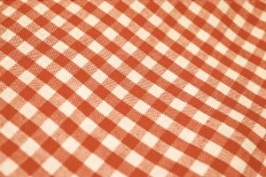checkered tablecloth