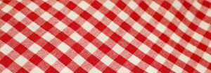 checkered tablecloth